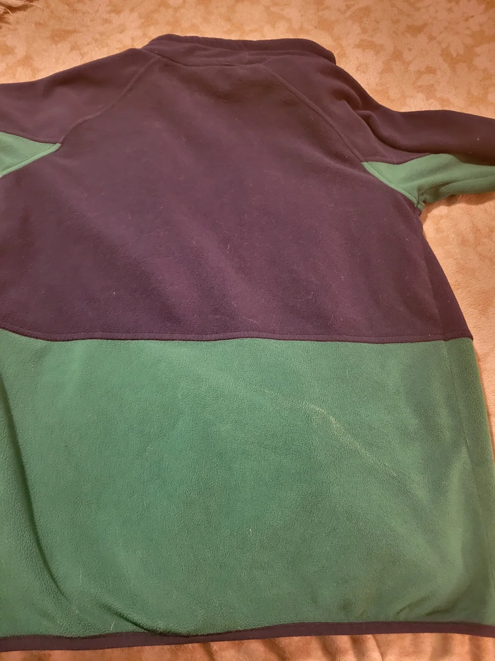 COLUMBIA Navy Blue Green Fleece Full Zip Jacket Kids XL size 18